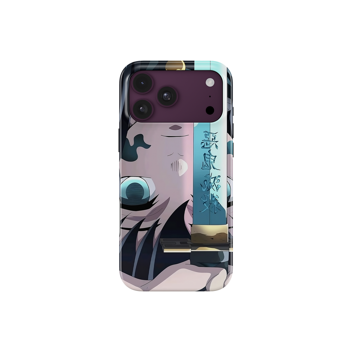 iPhone 18 Pro | Inverted Marks | Muichiro Tokito phone case, front view.