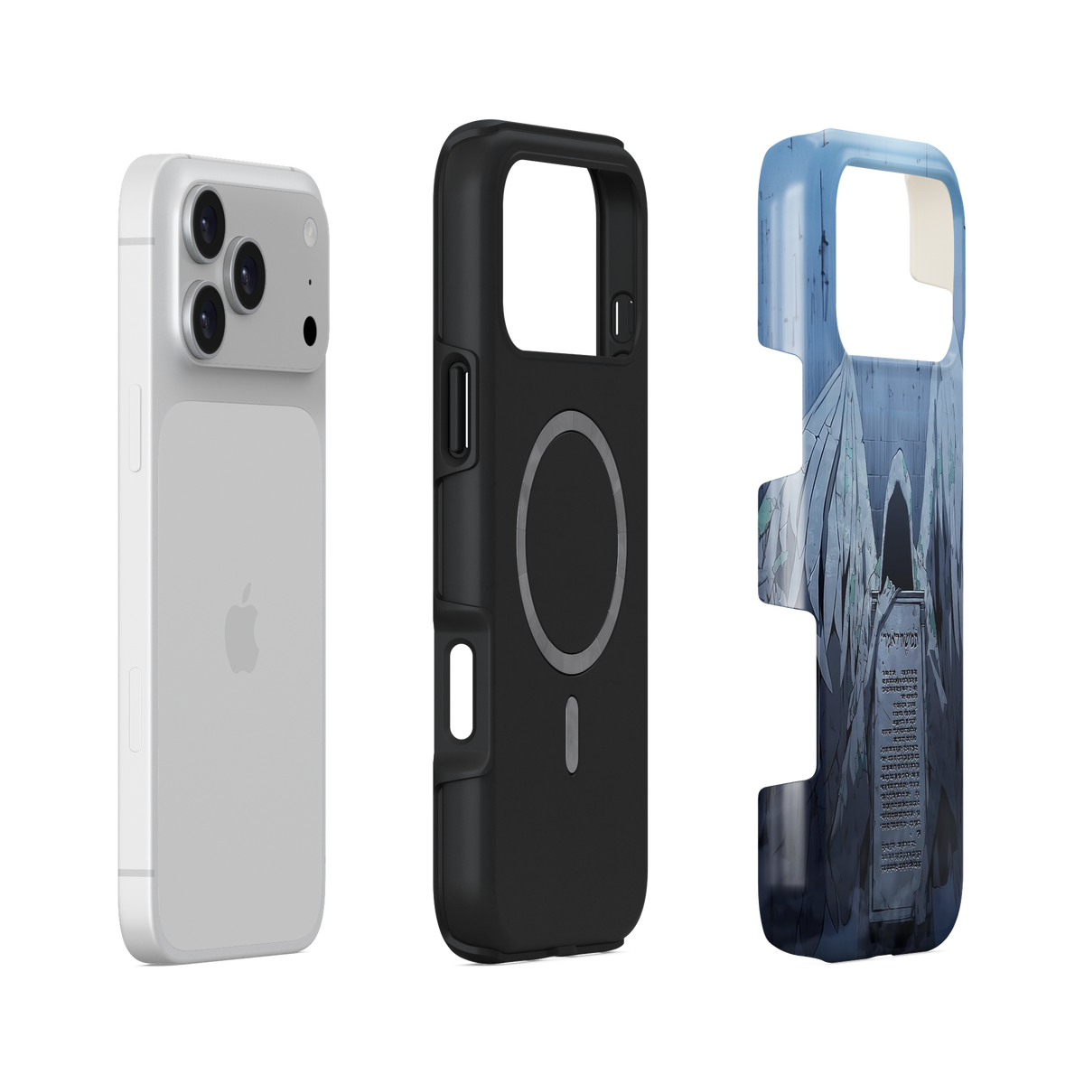 iPhone 17 Pro Max · Creador de las reglas | El Arquitecto · Vista de la carcasa rígida y el interior flexible separados