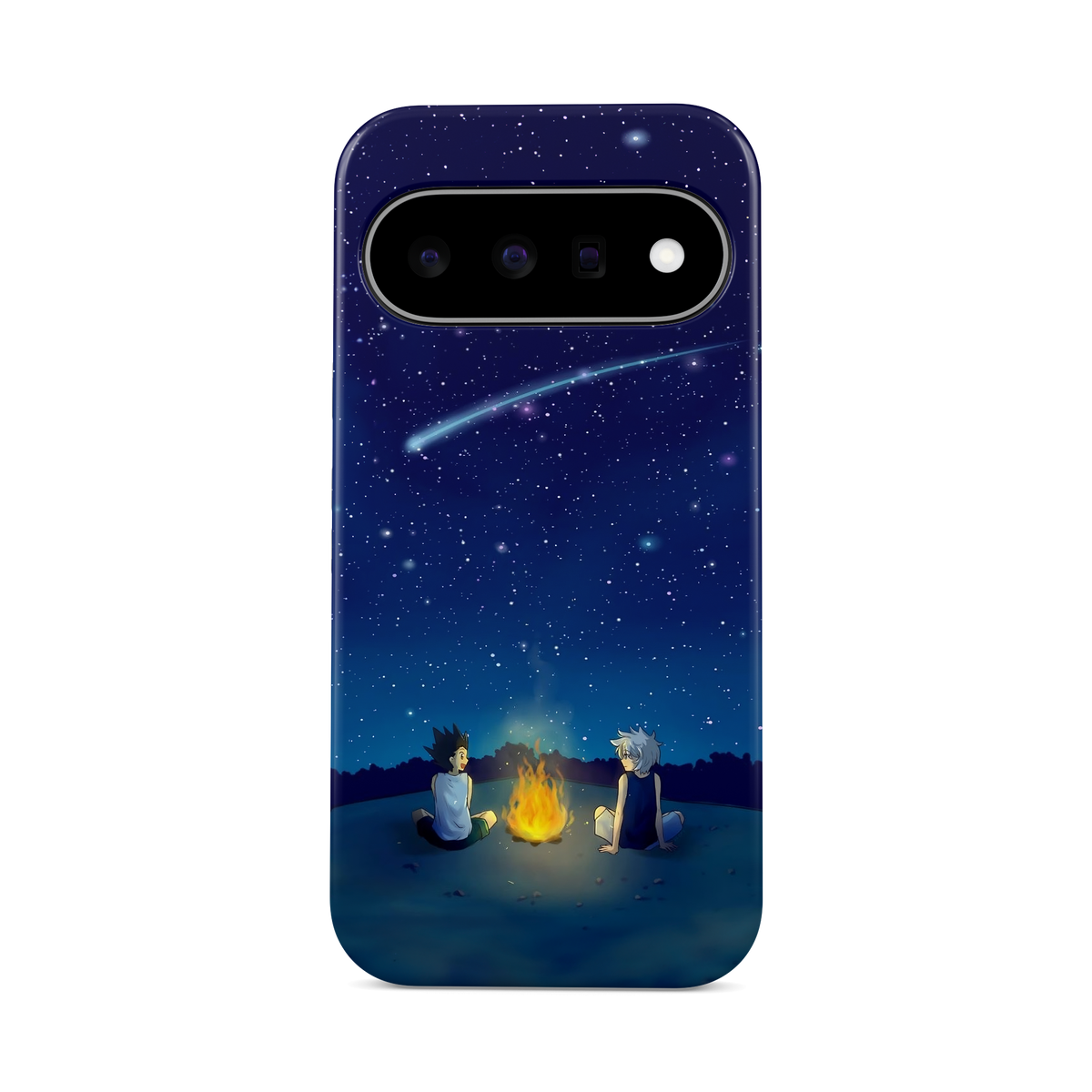 Google Pixel 11 | Stargazing | Gon Freecss x Killua Zoldyck phone case, front view.