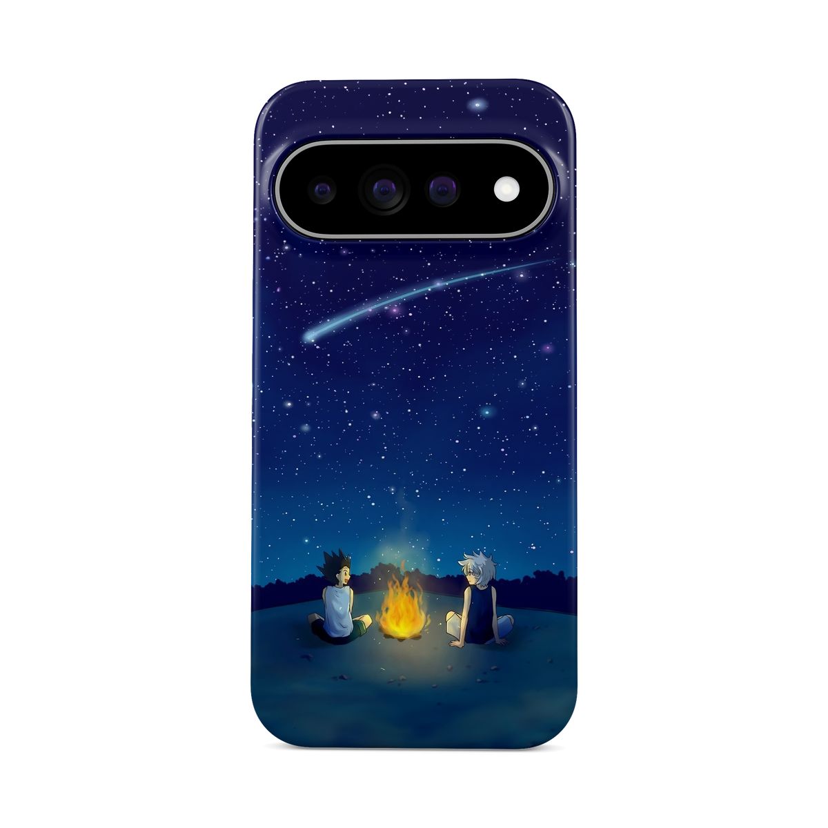 Google Pixel 11 Pro | Stargazing | Gon Freecss x Killua Zoldyck phone case, front view.
