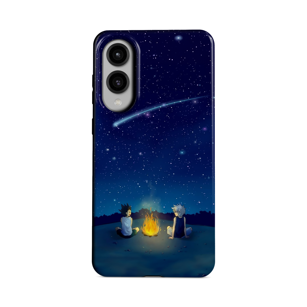 Samsung Galaxy S25 Edge | Stargazing | Gon Freecss x Killua Zoldyck phone case, front view.