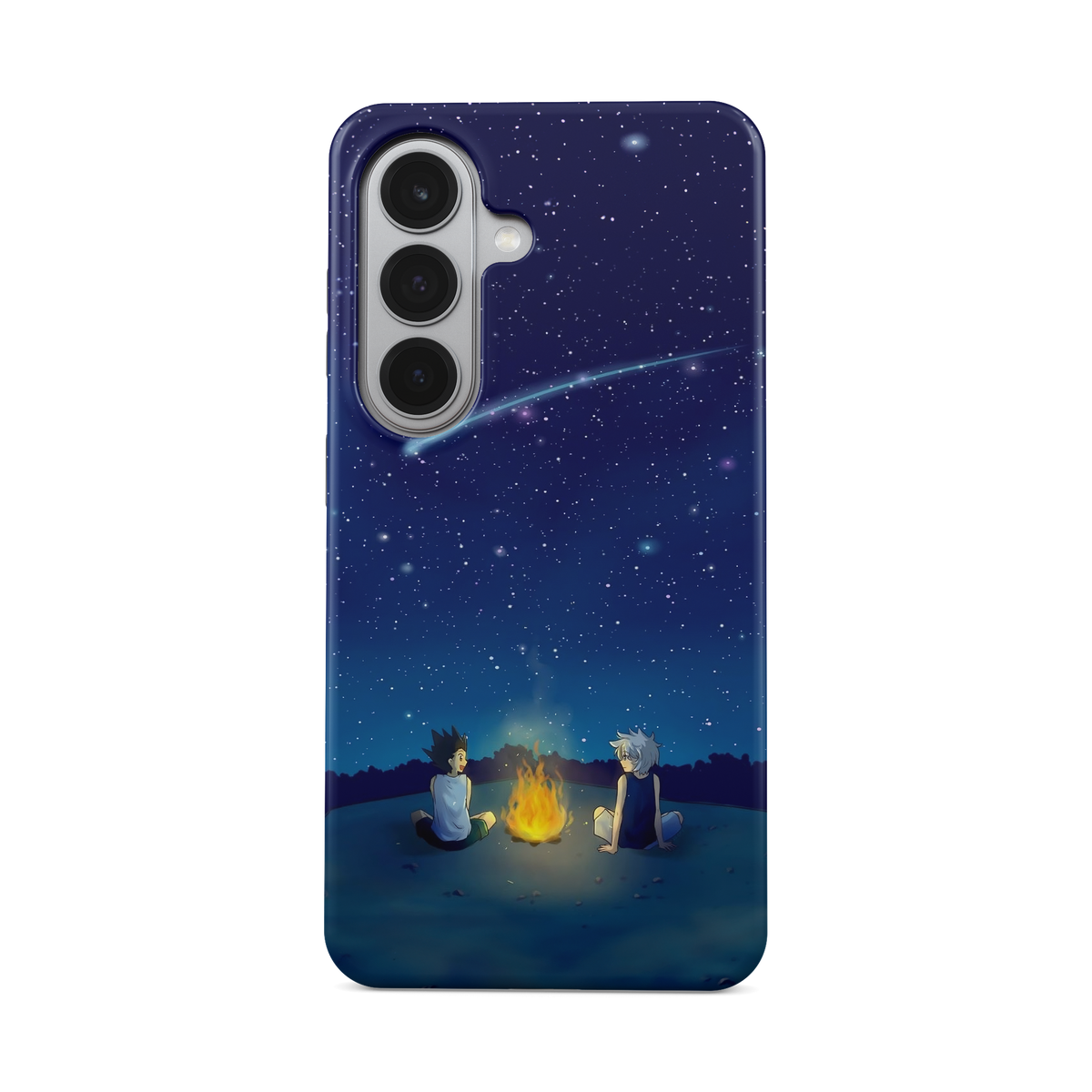 Samsung Galaxy S26 Plus | Stargazing | Gon Freecss x Killua Zoldyck phone case, front view.