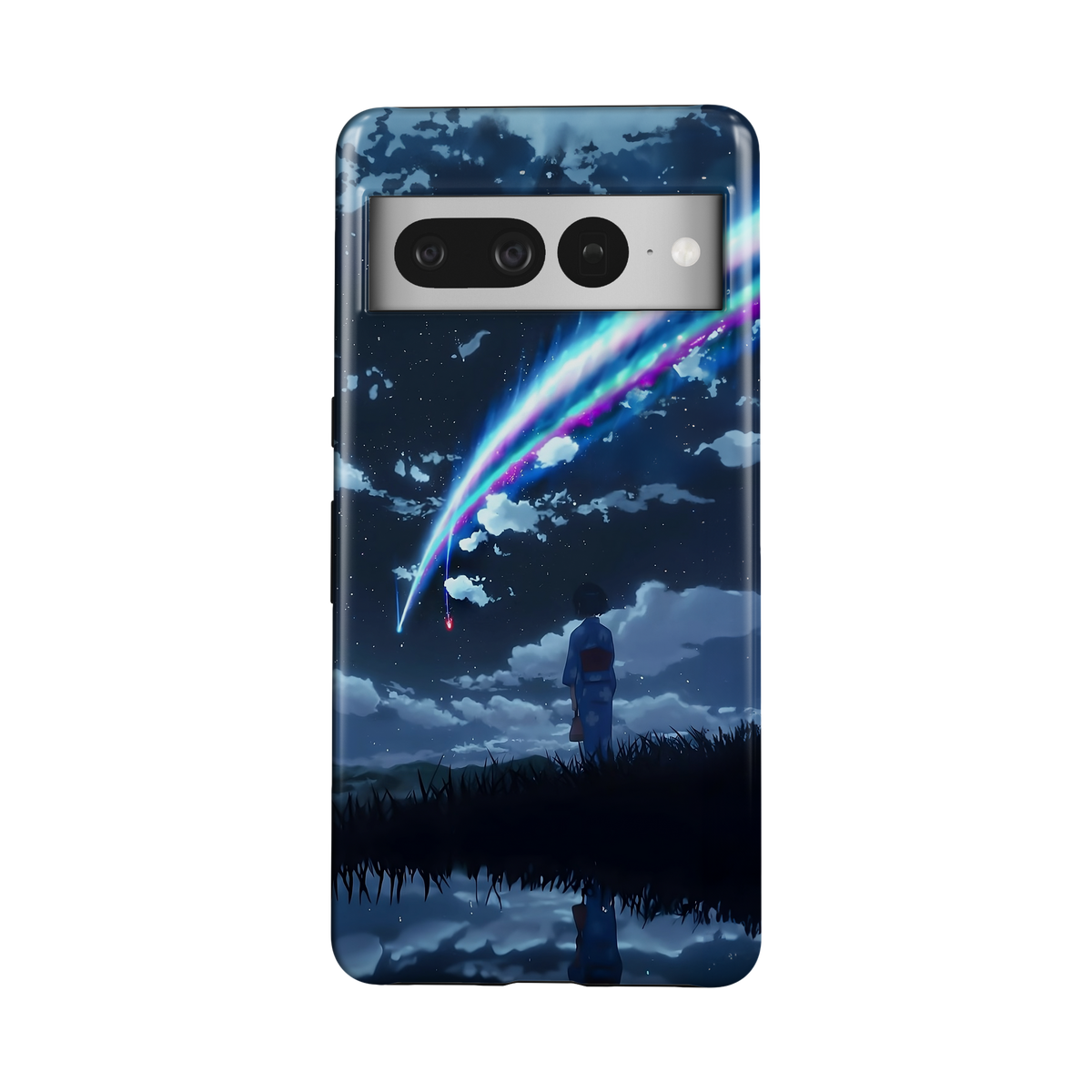 Google Pixel 7 Pro | Stargazing | Mitsuha Miyamizu phone case, front view.