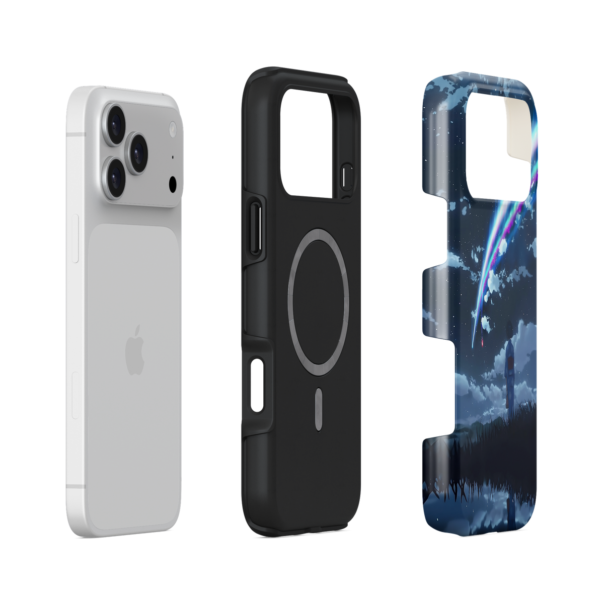 iPhone 17 Pro Max | Stargazing | Mitsuha Miyamizu phone case, exploded view.