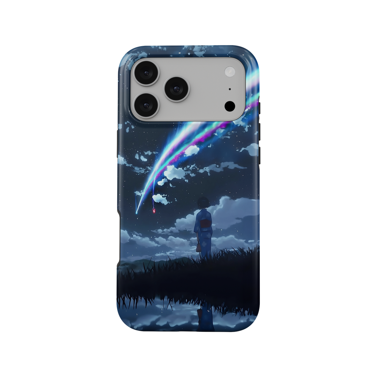 iPhone 17 Pro Max | Stargazing | Mitsuha Miyamizu phone case, front view.