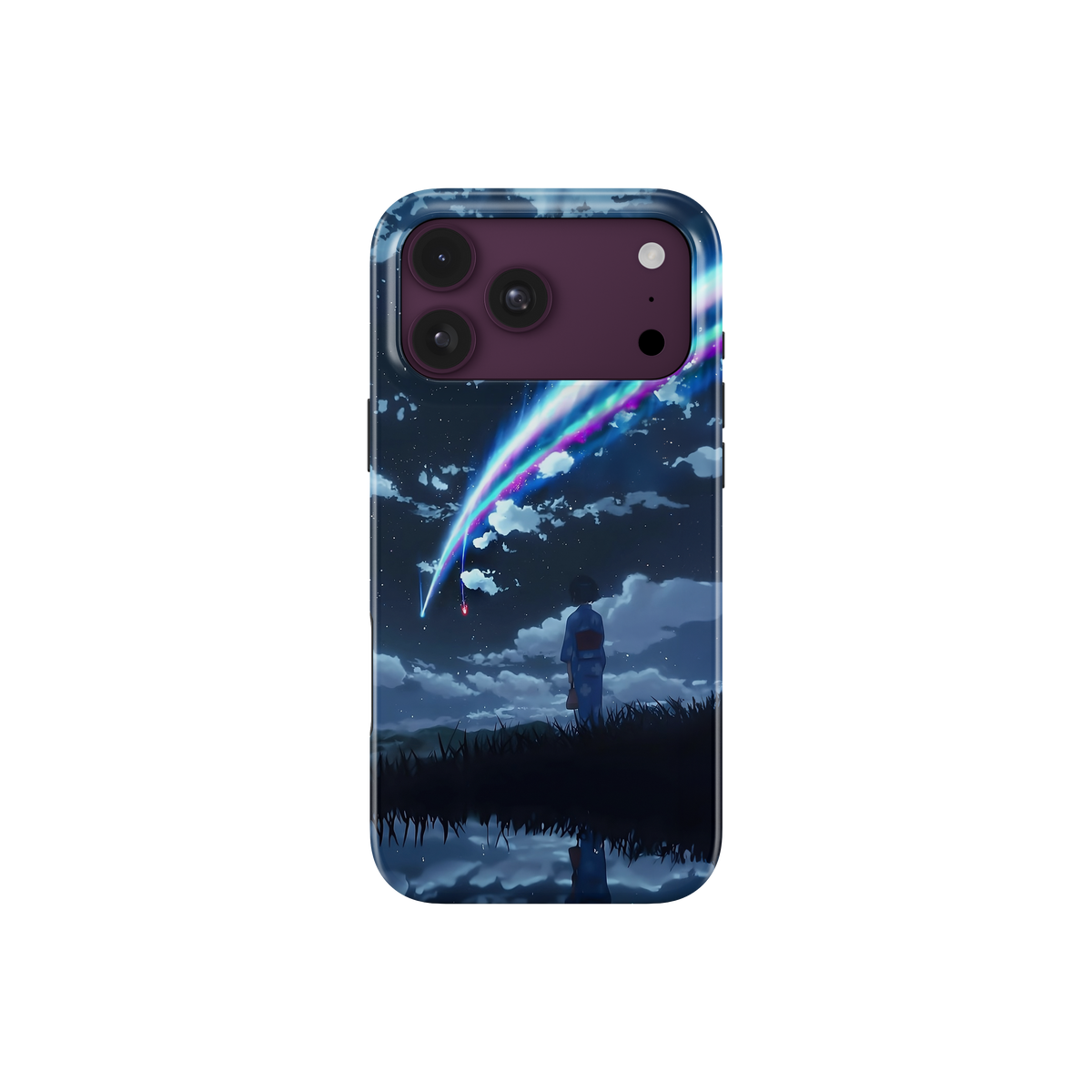 iPhone 18 Pro | Stargazing | Mitsuha Miyamizu phone case, front view.