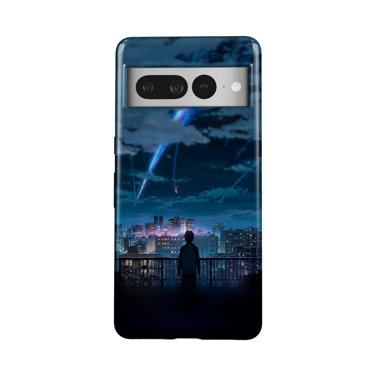 Google Pixel 7 Pro | Stargazing | Taki Tachibana phone case, front view.