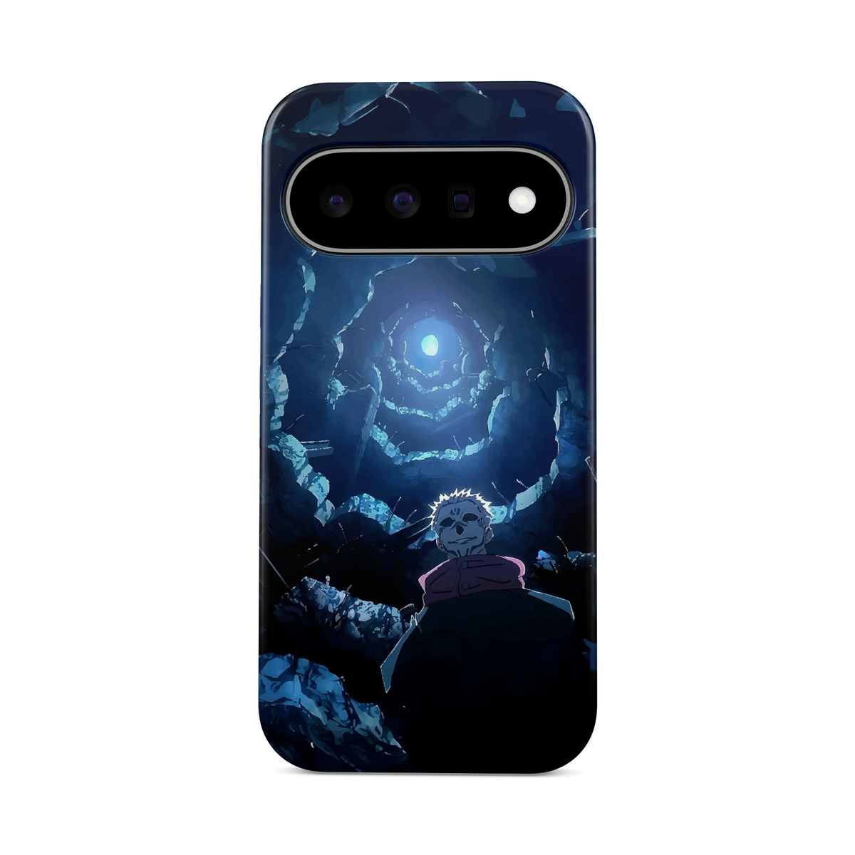 Google Pixel 11 | Under the Moon | Ryomen Sukuna phone case, front view.