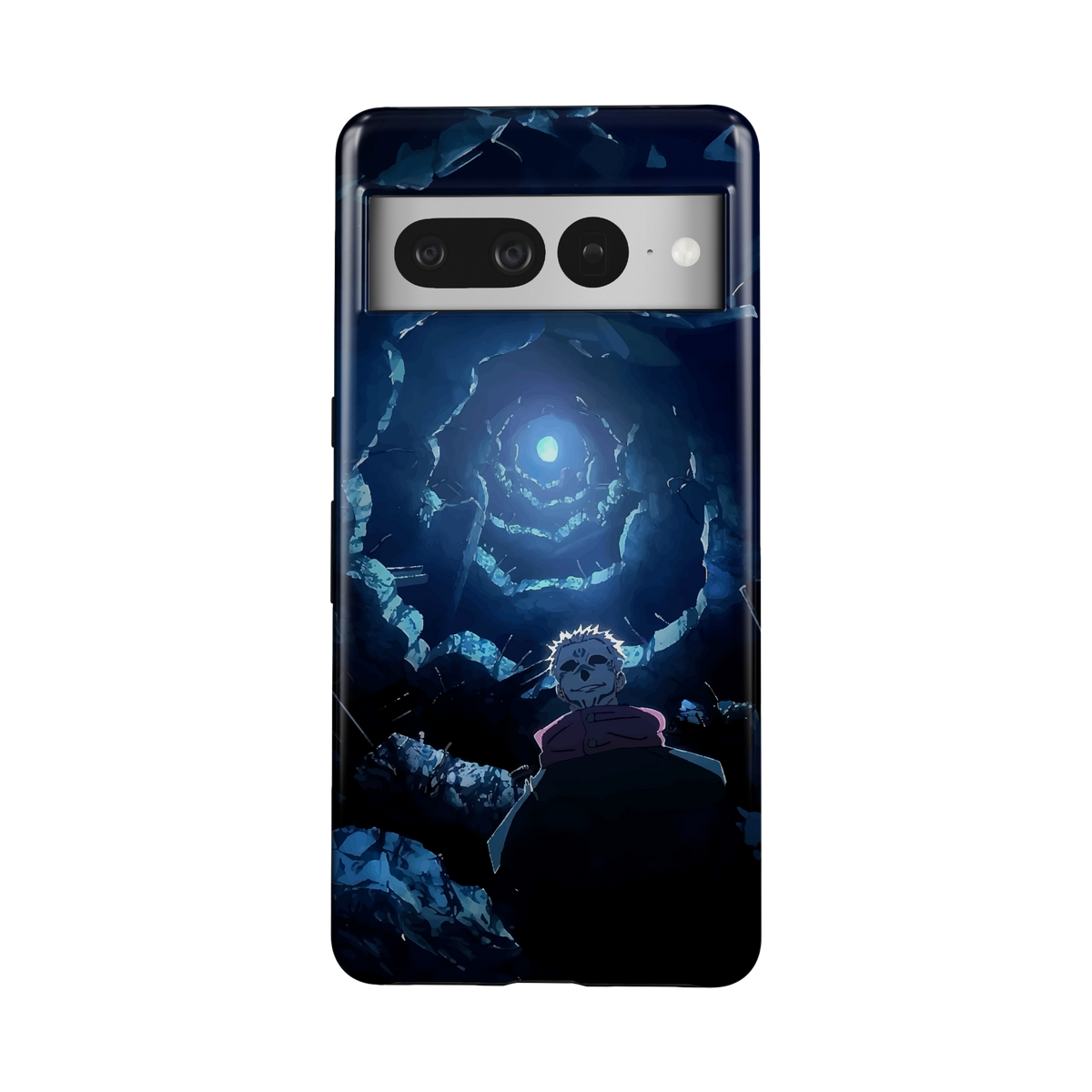 Google Pixel 7 Pro | Under the Moon | Ryomen Sukuna phone case, front view.