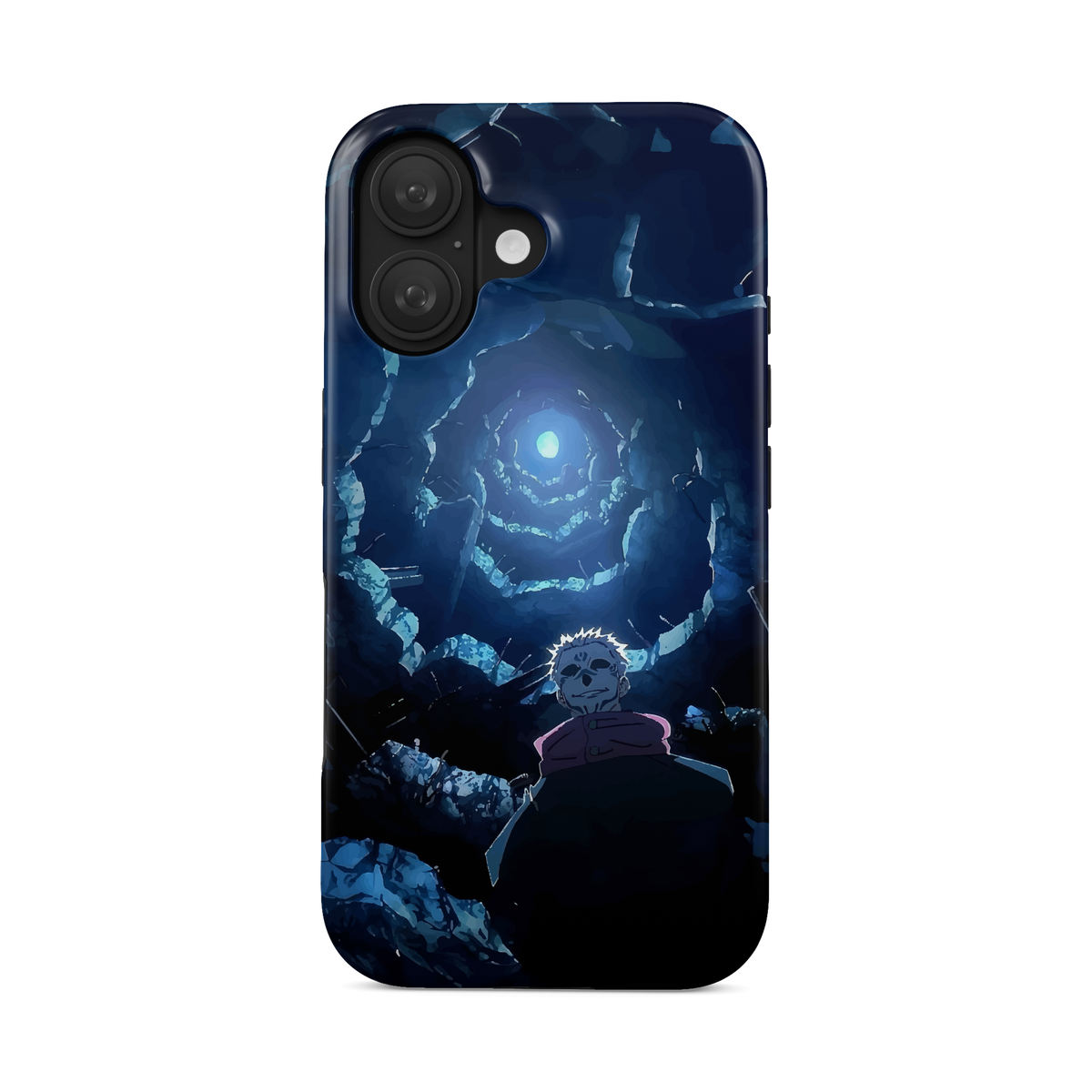 iPhone 16 | Under the Moon | Ryomen Sukuna phone case, front view.