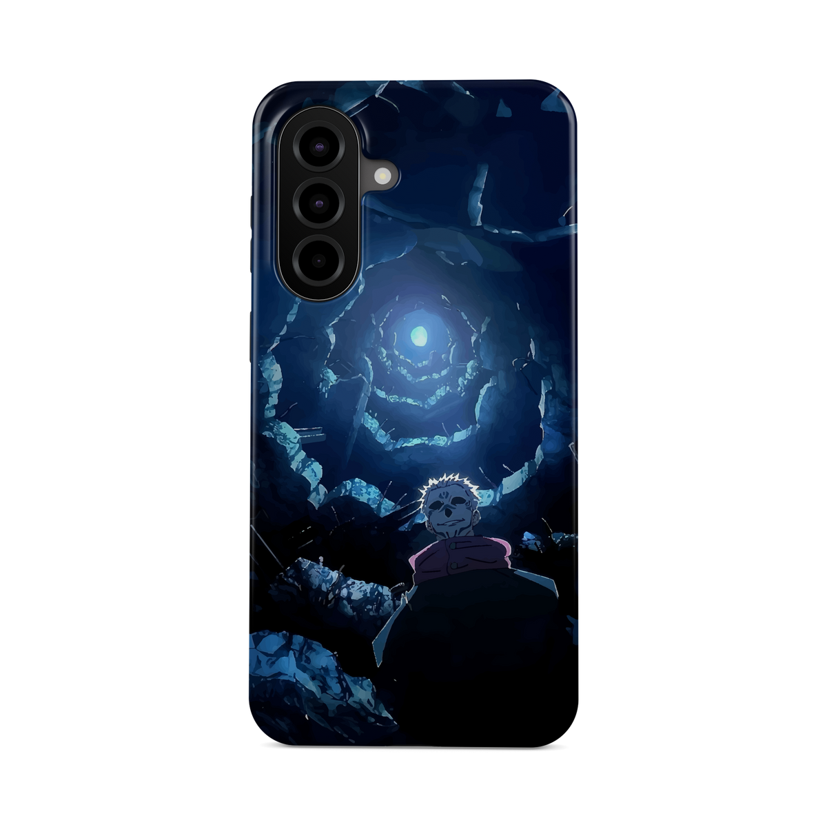 Samsung Galaxy A37 | Under the Moon | Ryomen Sukuna phone case, front view.