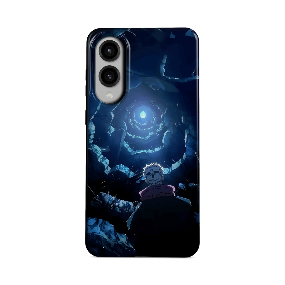 Samsung Galaxy S25 Edge | Under the Moon | Ryomen Sukuna phone case, front view.