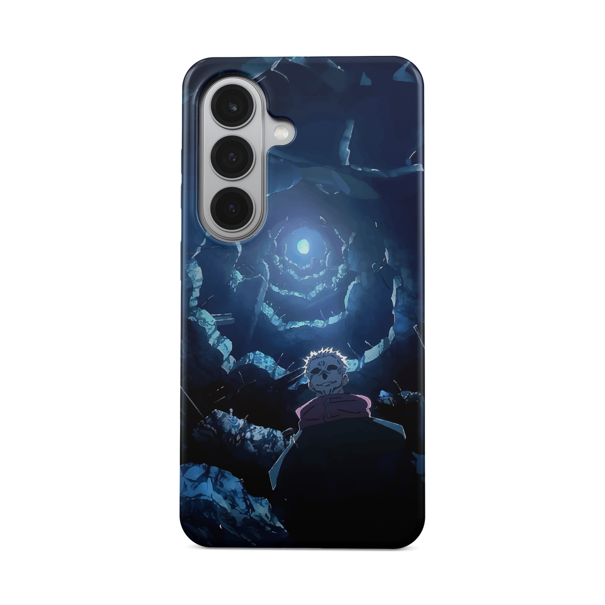 Samsung Galaxy S26 | Under the Moon | Ryomen Sukuna phone case, front view.