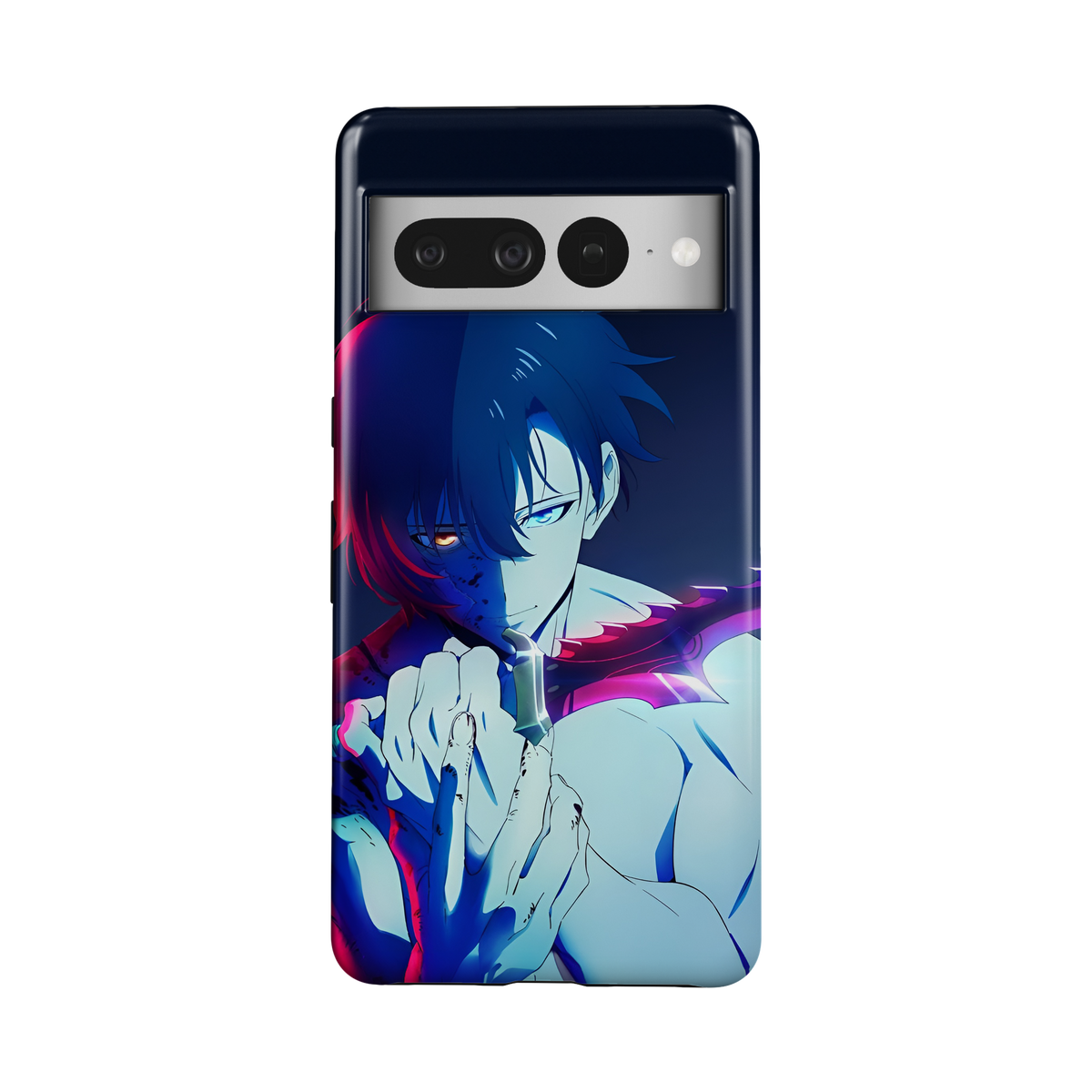 Google Pixel 7 Pro | Reborn | Sung Jin-Woo phone case, front view.