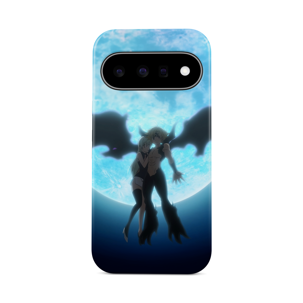 Google Pixel 11 | The Forbidden Moonlight | Meliodas x Elizabeth phone case, front view.