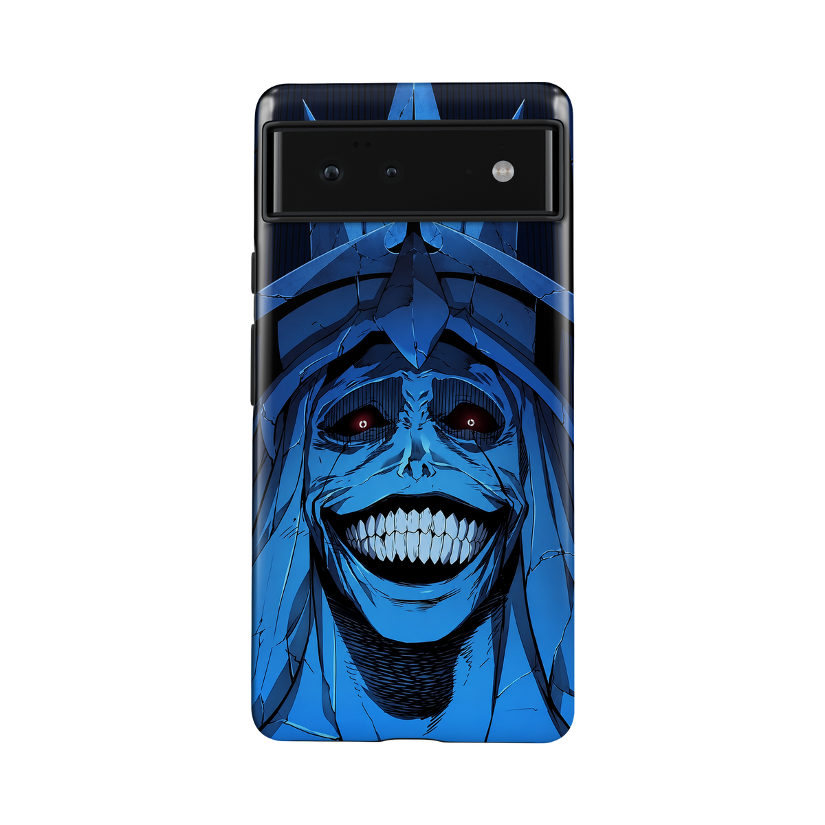 Google Pixel 6A | Smile | Statue of God phone case, front view.
