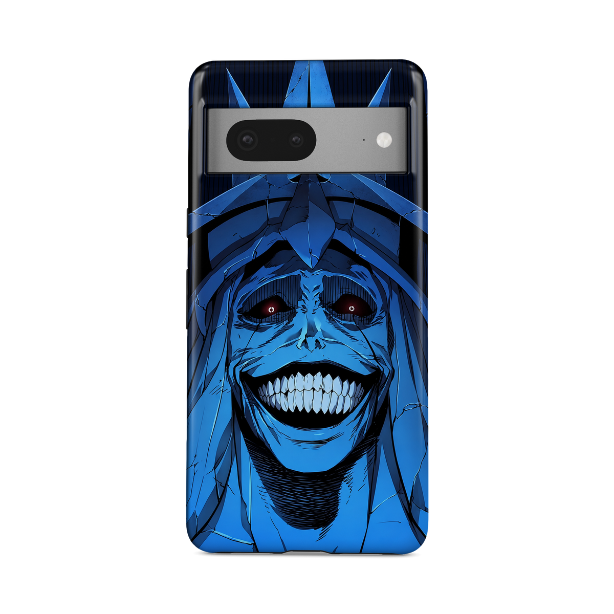 Google Pixel 7A | Smile | Statue of God phone case, front view.