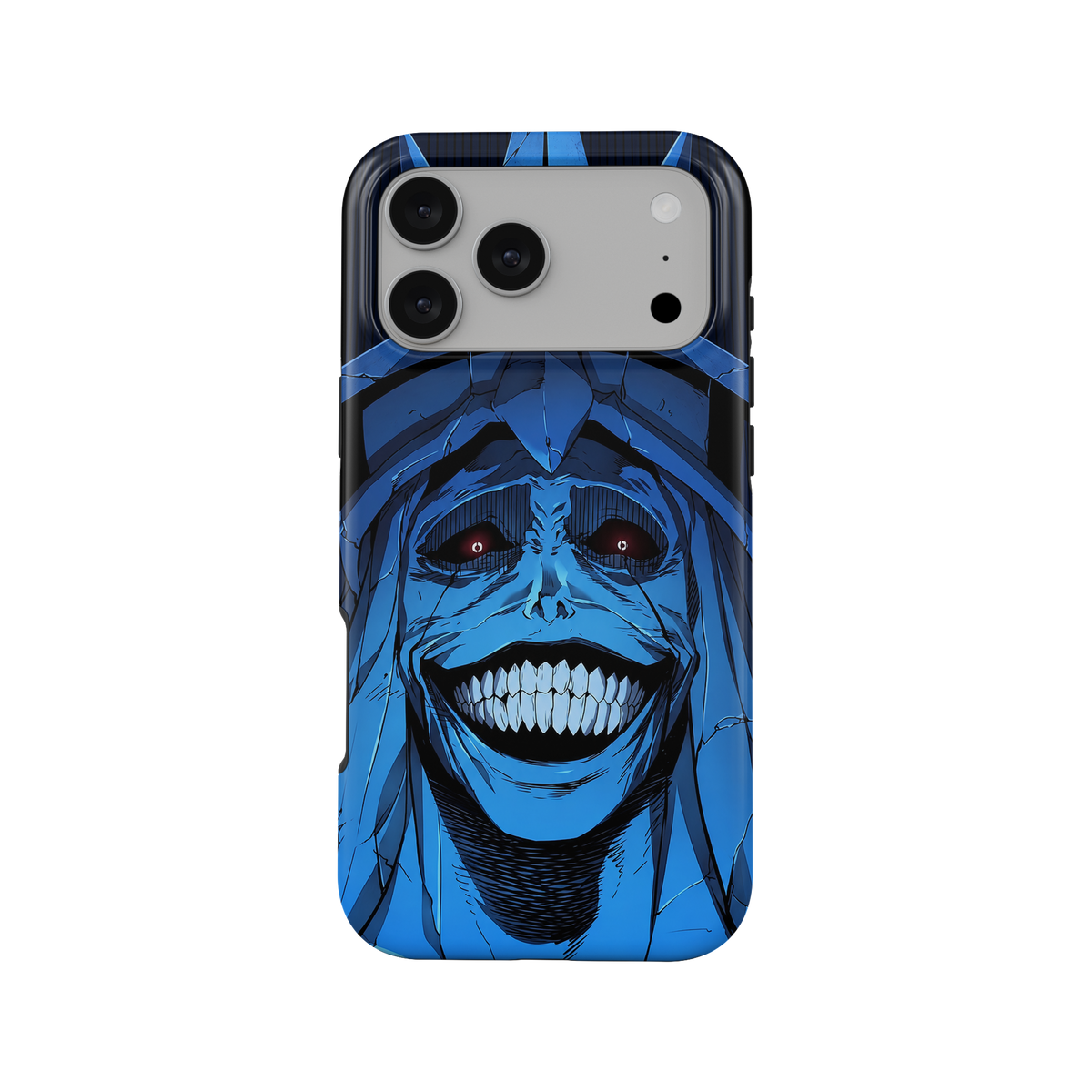 iPhone 17 Pro Max · Sonrisa | Estatua de Dios · Diseño de la funda y acabado brillante