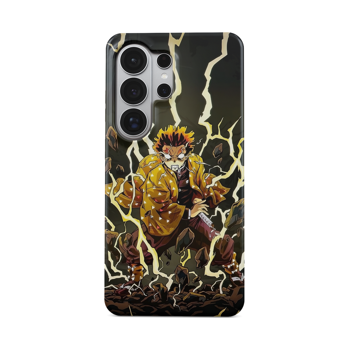 Samsung Galaxy S26 Ultra | Electrifying | Zenitsu Agatsuma phone case, front view.