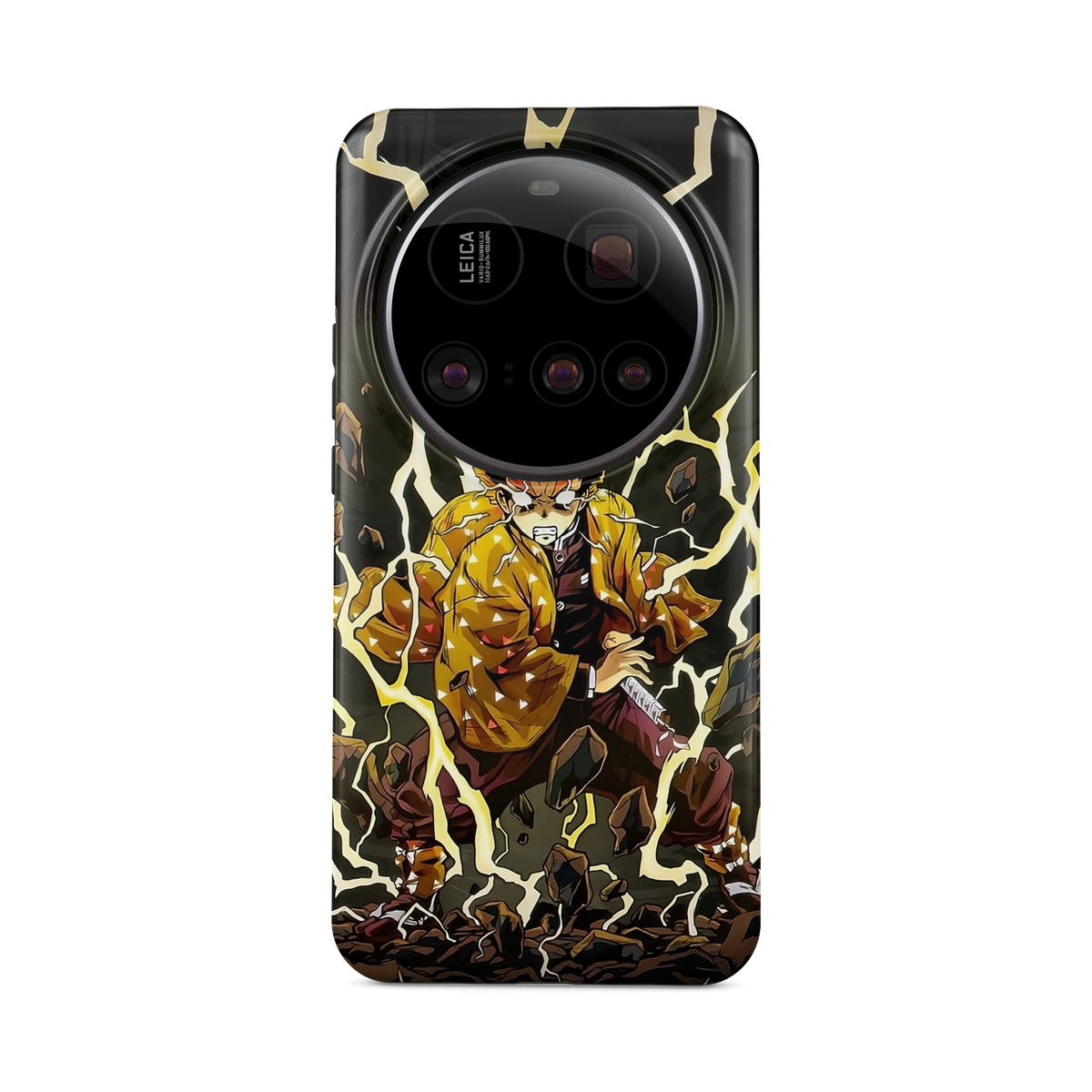 Xiaomi 15 Ultra | Electrifying | Zenitsu Agatsuma phone case, front view.